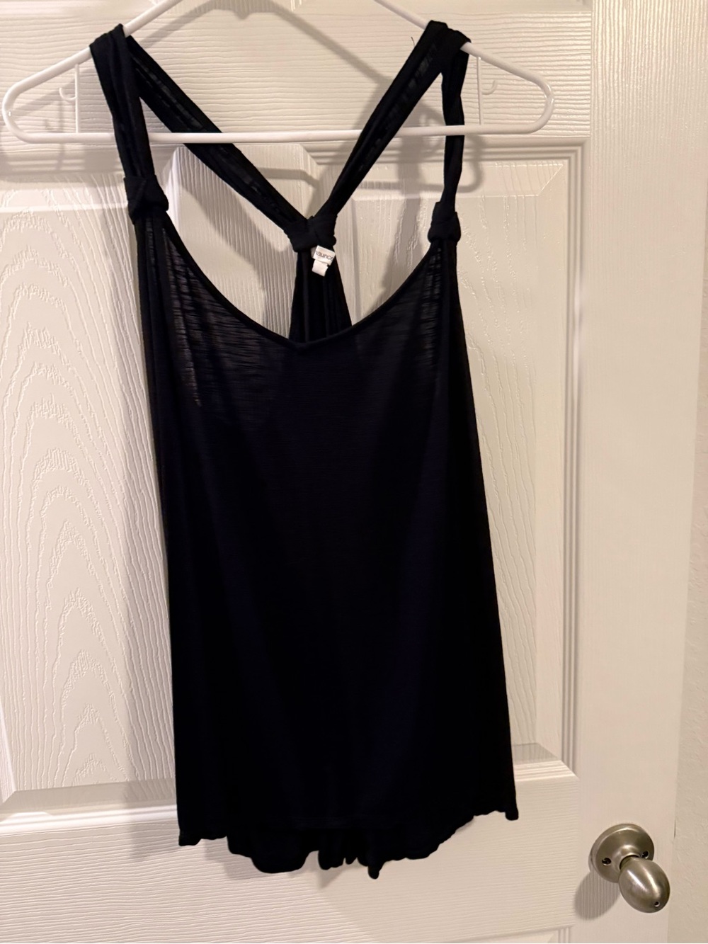 Maurices Black Knotted Racerback Tank